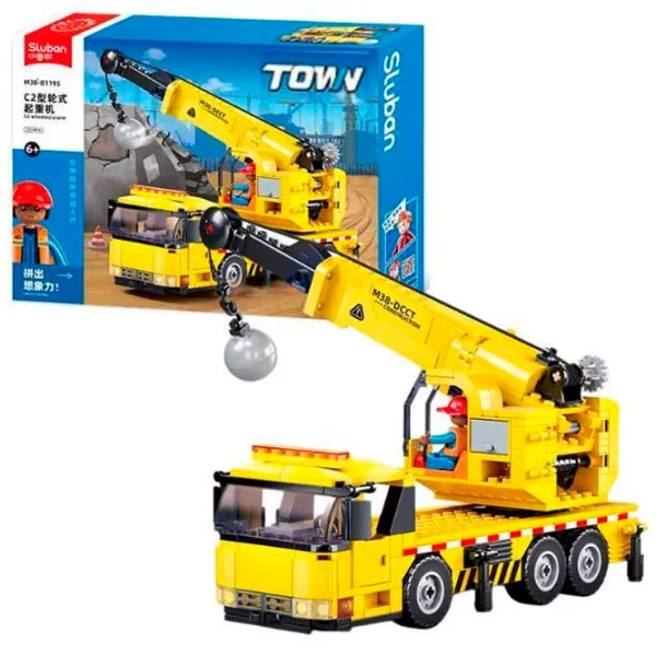 Конструктор Sluban Crane truck Транспорт/ Желтый photo 6