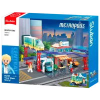 Конструктор Sluban Electric Bus Store Классический/ Разноцветный