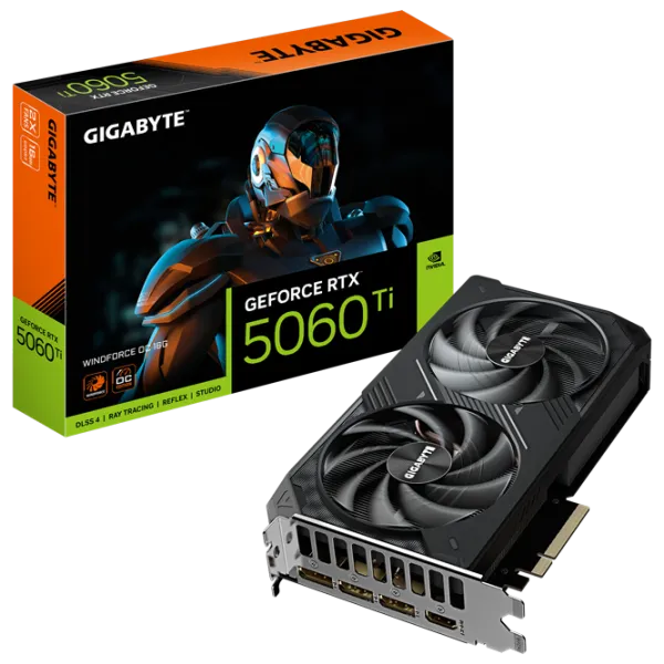 Placă video Gigabyte GeForce RTX 5060 Ti WINDFORCE OC PCI Express x16 5.0 / 16 GB photo 10