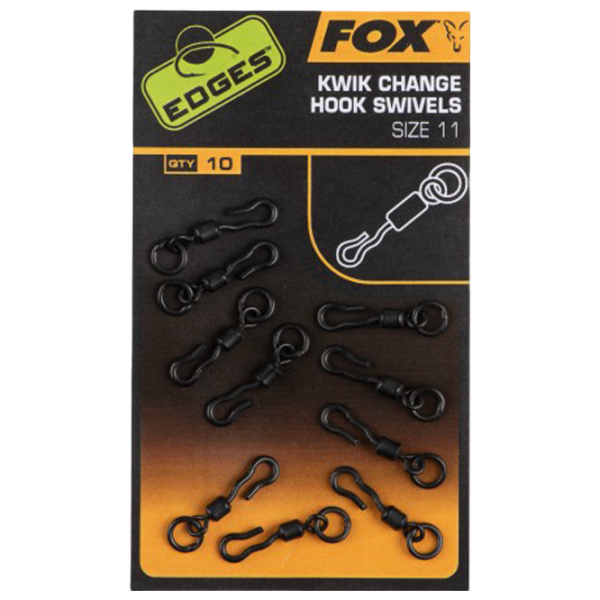 Pivot cu clemă Fox Kwik Change Mini Hook Swivel 10 / Black photo 2