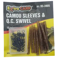 Вертлюг против запутывания Extra Carp CAMО ANTI TANGLE SLEEVE  / Черный