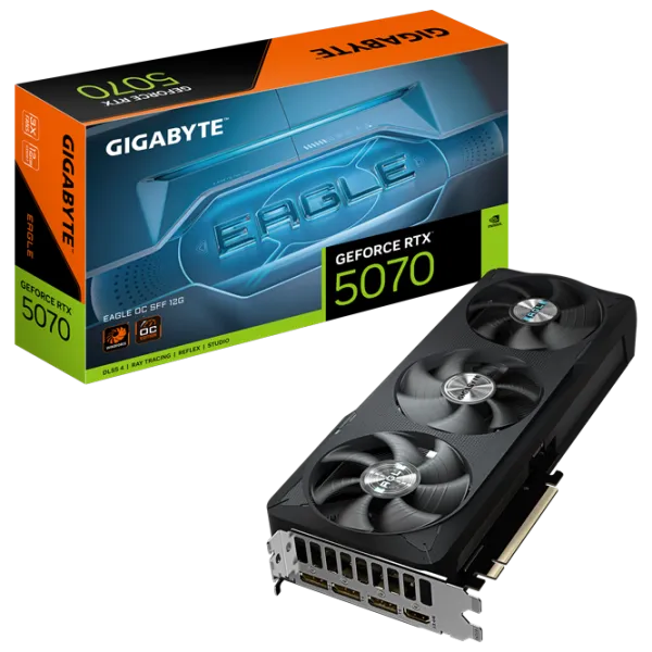 Placă video Gigabyte GeForce RTX 5070 EAGLE OC SFF PCI Express x16 5.0 / 12 GB photo 10 Placă video Gigabyte GeForce RTX 5070 EAGLE OC SFF PCI Express x16 5.0 / 12 GB photo 10