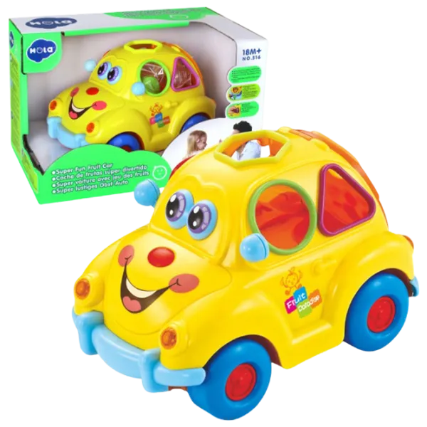 Jucărie interactivă Hola Toys Masina vesela cu fructe 516 1+ / Yellow photo 5 Jucărie interactivă Hola Toys Masina vesela cu fructe 516 1+ / Yellow photo 5