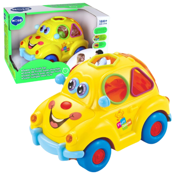 Jucărie interactivă Hola Toys Masina vesela cu fructe 516 1+ / Yellow photo 5 Jucărie interactivă Hola Toys Masina vesela cu fructe 516 1+ / Yellow photo 5