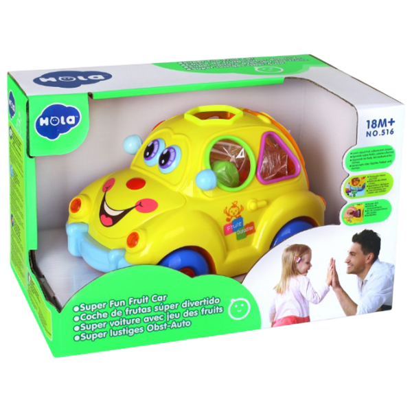 Jucărie interactivă Hola Toys Masina vesela cu fructe 516 1+ / Yellow photo 6 Jucărie interactivă Hola Toys Masina vesela cu fructe 516 1+ / Yellow photo 6