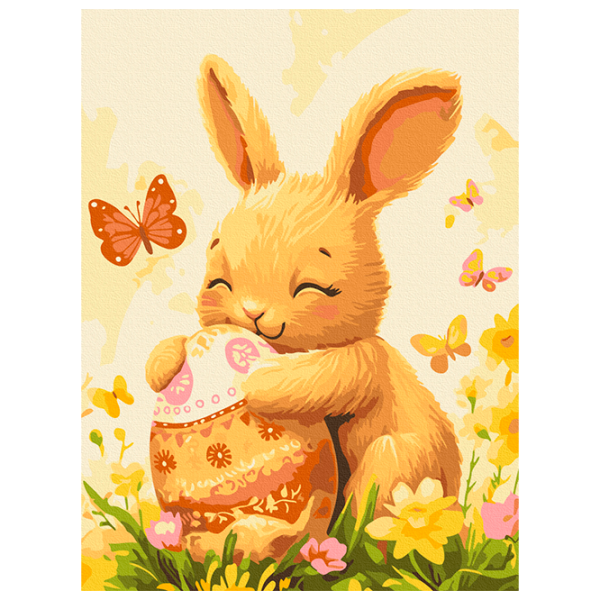 Pictură pe numere BrushMe Iepurașul cu oul de Paște KBS0177FC 40 x 30 cm / Verticală photo 1 Pictură pe numere BrushMe Iepurașul cu oul de Paște KBS0177FC 40 x 30 cm / Verticală photo 1