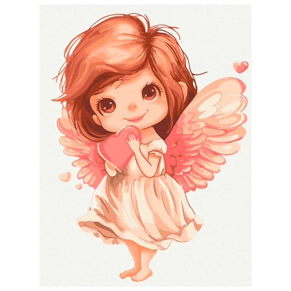 Pictură pe numere BrushMe Îngerul finuț KBS0160FC 40 x 30 cm / Verticală photo 1 Pictură pe numere BrushMe Îngerul finuț KBS0160FC 40 x 30 cm / Verticală photo 1