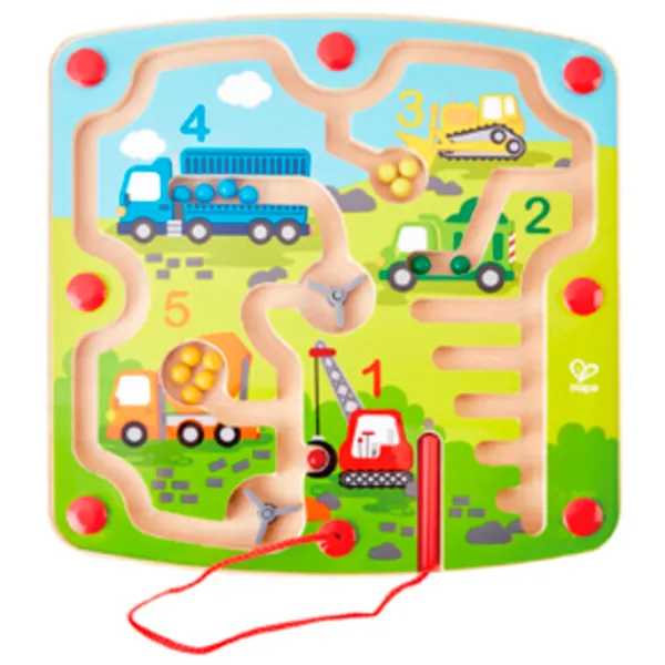 Jucărie interactivă Hape Magnet pen Construction & Number Maze E1713 24 luni / Multicolor Green photo 2