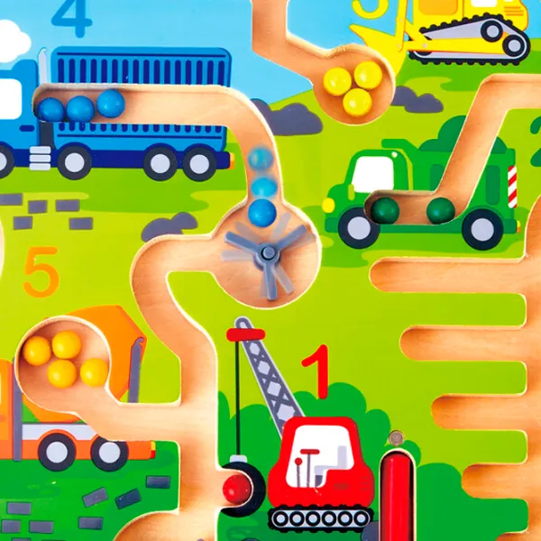 Jucărie interactivă Hape Magnet pen Construction & Number Maze E1713 24 luni / Multicolor Green photo 3