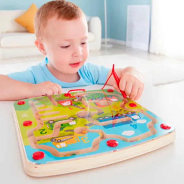 Jucărie interactivă Hape Magnet pen Construction & Number Maze E1713 24 luni / Multicolor Green photo 5