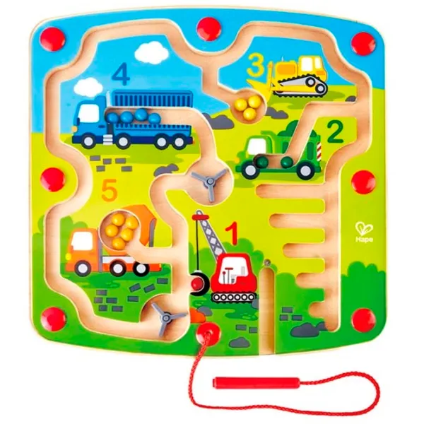 Jucărie interactivă Hape Magnet pen Construction & Number Maze E1713 24 luni / Multicolor Green photo 6