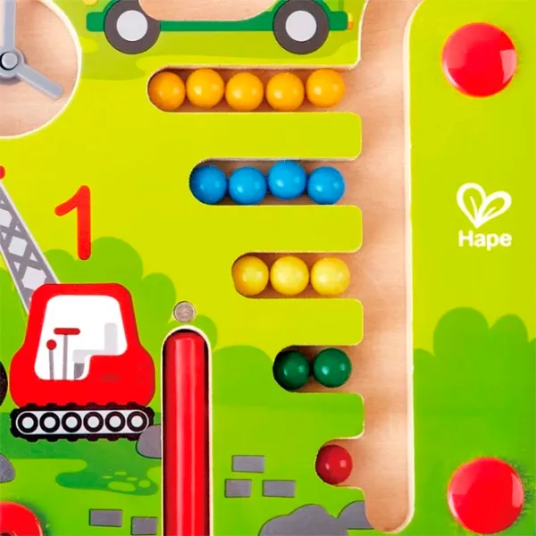 Jucărie interactivă Hape Magnet pen Construction & Number Maze E1713 24 luni / Multicolor Green photo 7