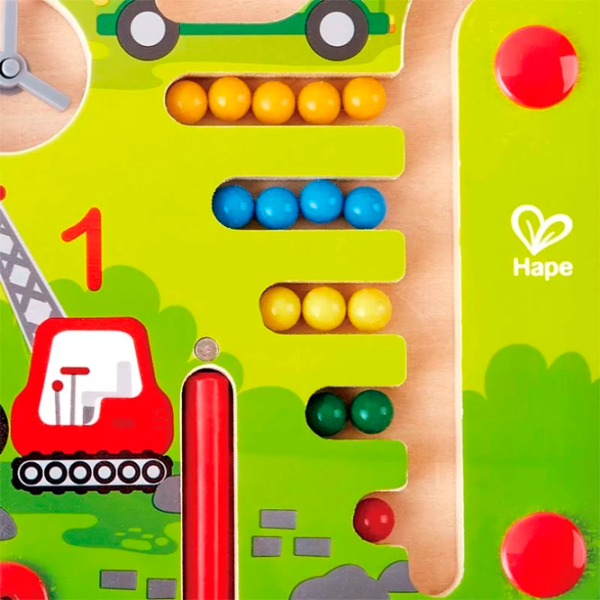 Jucărie interactivă Hape Magnet pen Construction & Number Maze E1713 24 luni / Multicolor Green photo 7