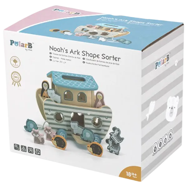 Интерактивная игрушка PolarB Noahs Ark Shape Sorter 44051 1+ / Серый photo 7 Интерактивная игрушка PolarB Noahs Ark Shape Sorter 44051 1+ / Серый photo 7