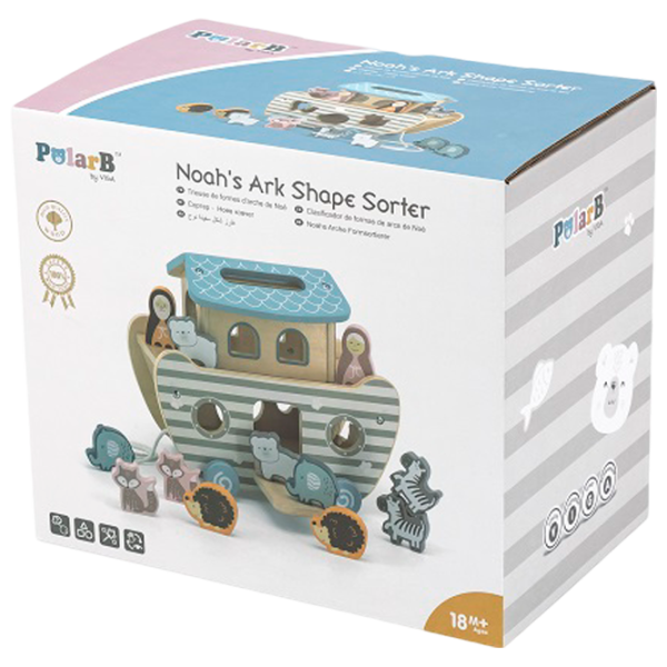 Интерактивная игрушка PolarB Noahs Ark Shape Sorter 44051 1+ / Серый photo 7 Интерактивная игрушка PolarB Noahs Ark Shape Sorter 44051 1+ / Серый photo 7