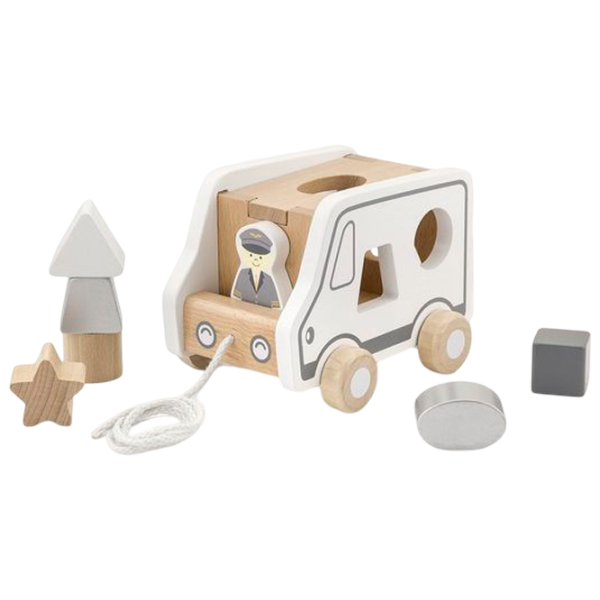 Интерактивная игрушка PolarB Pull-Along Shape Sorting Truck 51612 1+ / Белый photo 1 Интерактивная игрушка PolarB Pull-Along Shape Sorting Truck 51612 1+ / Белый photo 1