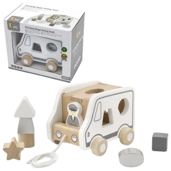Интерактивная игрушка PolarB Pull-Along Shape Sorting Truck 51612 1+ / Белый photo 2 Интерактивная игрушка PolarB Pull-Along Shape Sorting Truck 51612 1+ / Белый photo 2