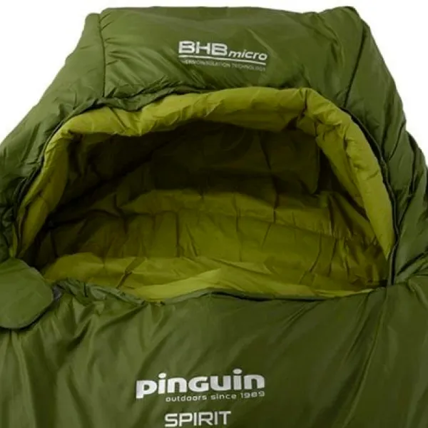 Sac de dormit Pinguin Spirit 195 Right Nailon / Green White photo 2 Sac de dormit Pinguin Spirit 195 Right Nailon / Green White photo 2