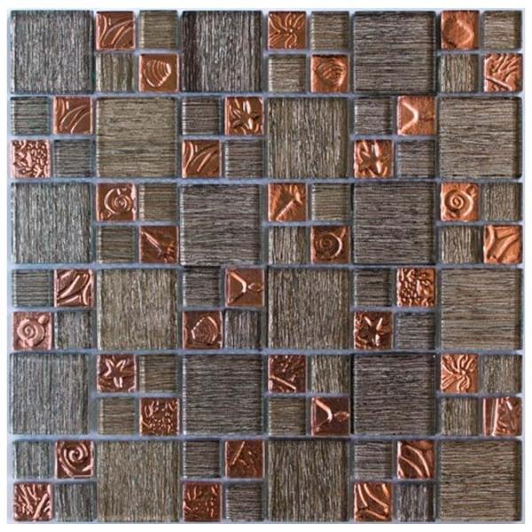 Mozaic Midas A-MGL08-XX-078 Brown / Sticlă photo 1