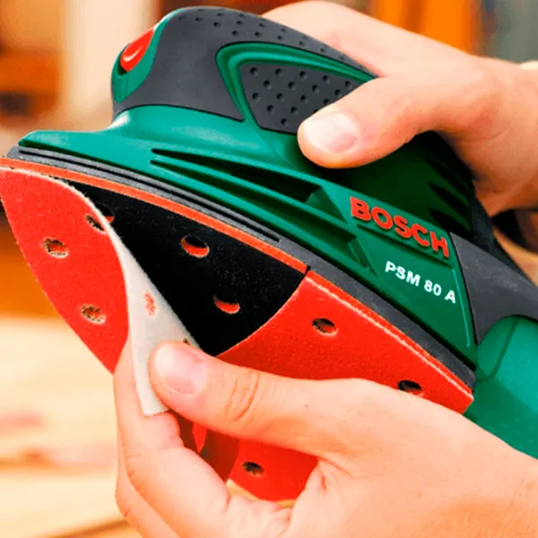 Шлифовальная машина Bosch PSM 80 A многофункциональная / 80 Вт / Зеленый photo 5 Шлифовальная машина Bosch PSM 80 A многофункциональная / 80 Вт / Зеленый photo 5