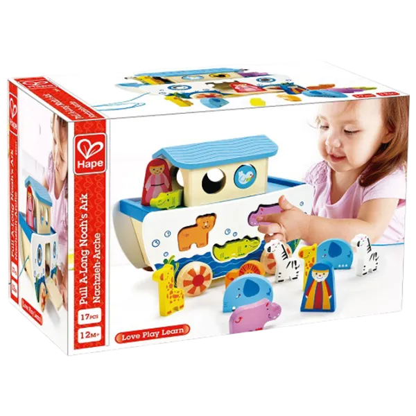 Jucărie interactivă Hape Pull A-Long Noah's Ark E8049 1+ / White photo 5 Jucărie interactivă Hape Pull A-Long Noah's Ark E8049 1+ / White photo 5
