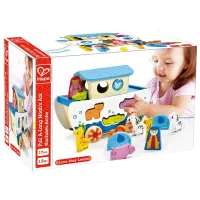 Jucărie interactivă Hape Pull A-Long Noah's Ark E8049 1+ / White photo 5