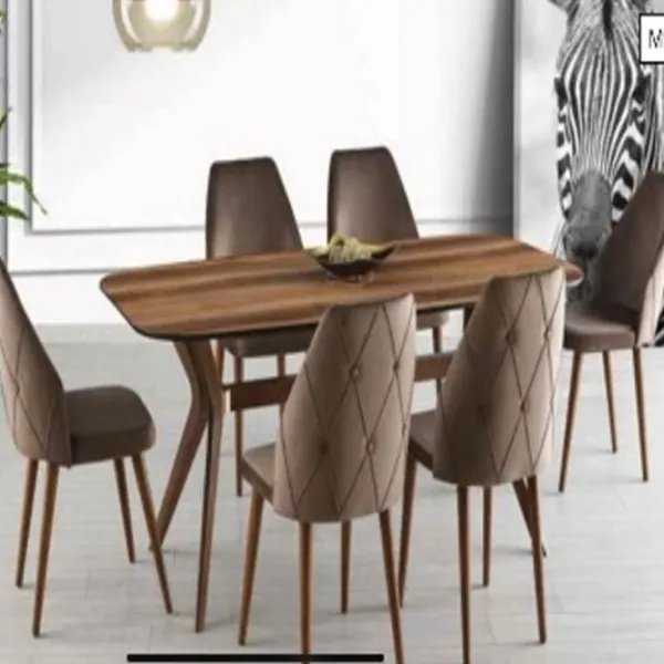 Scaun de bucătărie Dizayno Home YRL-MS-48 Stofă/ Brown  photo 1