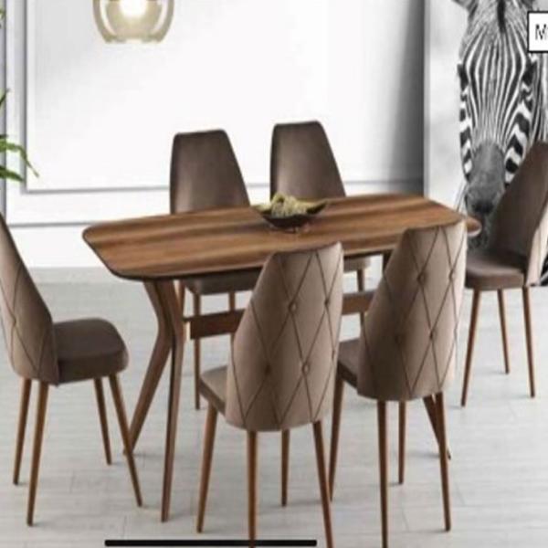 Scaun de bucătărie Dizayno Home YRL-MS-48 Stofă/ Brown  photo 1