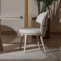 Scaun de bucătărie Luxe Life Belezza Stofă/ Beige White photo 2