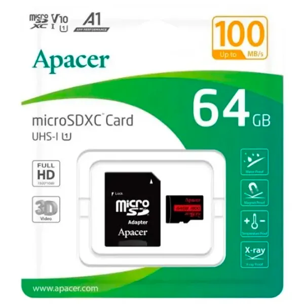 Карта памяти Apacer UHS-I U1 64 ГБ MicroSD / Class10 photo 2