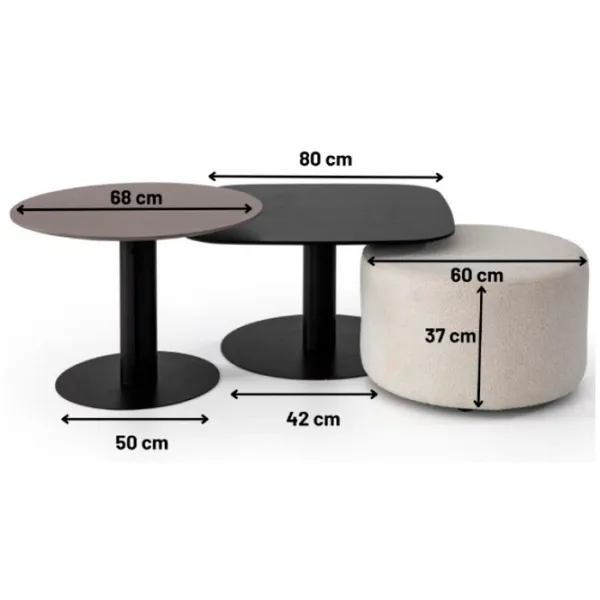 Set măsuțe de cafea Dizayno Home TB-Benny 082947 Multicolor photo 4 Set măsuțe de cafea Dizayno Home TB-Benny 082947 Multicolor photo 4