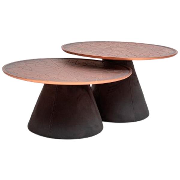 Set măsuțe de cafea Dizayno Home TG-Star Middle 080695 Brown photo 1 Set măsuțe de cafea Dizayno Home TG-Star Middle 080695 Brown photo 1