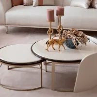 Set măsuțe de cafea Dizayno Home Braga 085623 Beige