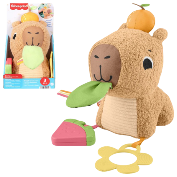 Jucărie moale Fisher Price Capybara HYR54 0.3+ / Brown photo 3