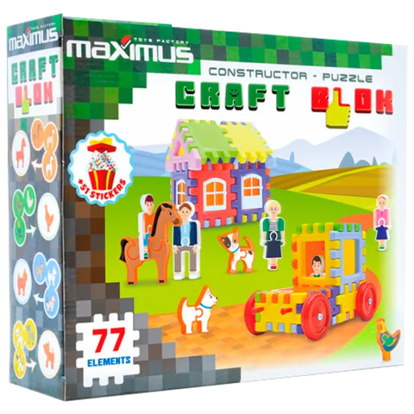Constructor Maximus Blocuri și autocolante Clasic/ Multicolor photo 1