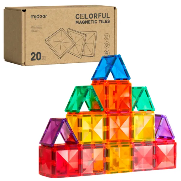Конструктор Mideer Magnetic Tiles Творческий/ Разноцветный photo 3
