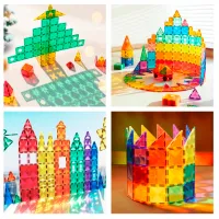 Constructor Mideer Magnetic Tiles Creativ/ Multicolor photo 7