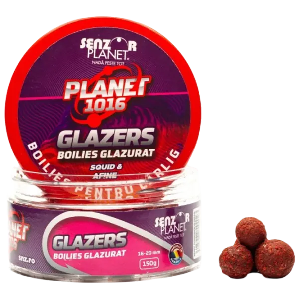 Boilies Senzor Planet GLAZERS Fish Flour / 150 g / 16 mm photo 1