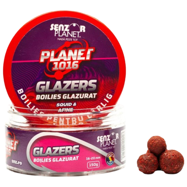 Boilies Senzor Planet GLAZERS Fish Flour / 150 g / 16 mm photo 1