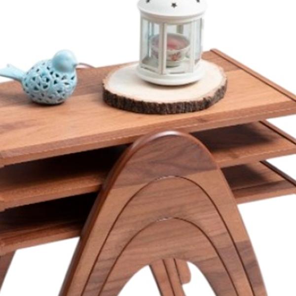 Set măsuțe de cafea Dizayno Home TB-Semer Nest 082944 Brown photo 4