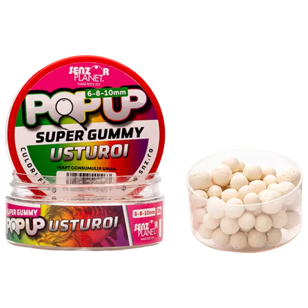 Бойлы Senzor Planet Pop-Up Super Gummy Чеснок / 0.03 кг / 6 мм photo 1