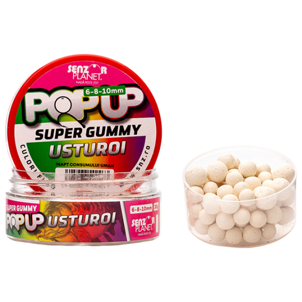 Бойлы Senzor Planet Pop-Up Super Gummy Чеснок / 0.03 кг / 6 мм photo 1