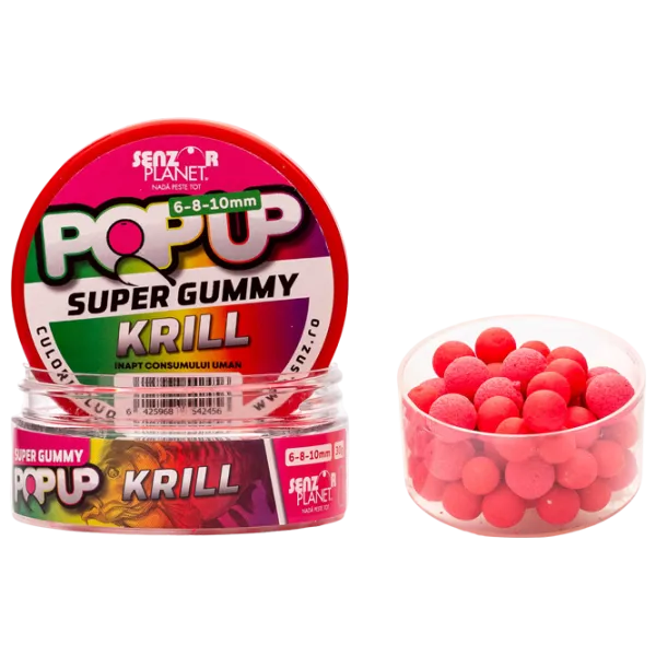 Boilies Senzor Planet Pop-Up Super Gummy Krill / 0.03 kg / 6 mm photo 1