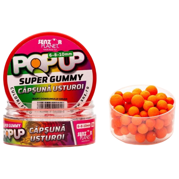 Бойлы Senzor Planet Pop-Up Super Gummy Чеснок / 0.03 кг / 6 мм photo 1