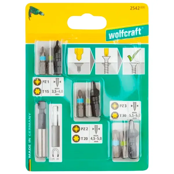 Set bituri Wolfcraft 2542000 Cantitatea în set - 10 photo 1