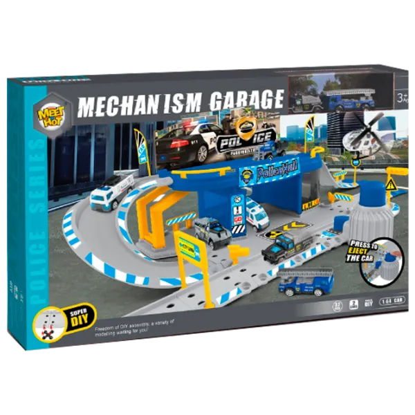 Jucărie interactivă Essa Toys Mechanism Garage Police Hall MH-107 3+ / Gray Blue photo 1 Jucărie interactivă Essa Toys Mechanism Garage Police Hall MH-107 3+ / Gray Blue photo 1