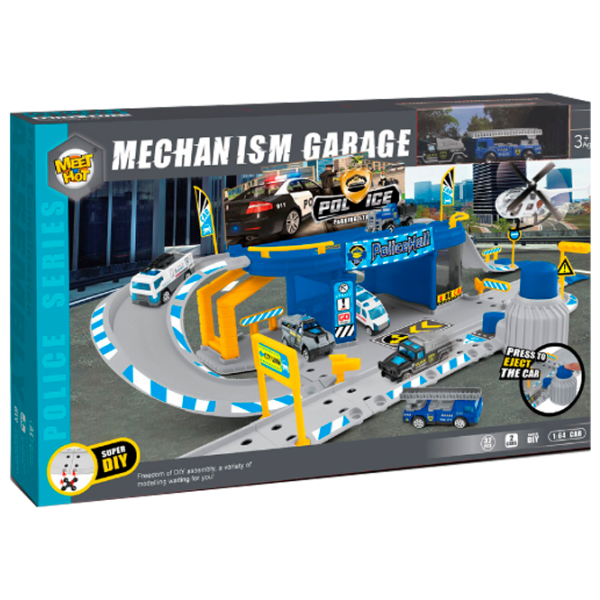 Jucărie interactivă Essa Toys Mechanism Garage Police Hall MH-107 3+ / Gray Blue photo 1 Jucărie interactivă Essa Toys Mechanism Garage Police Hall MH-107 3+ / Gray Blue photo 1