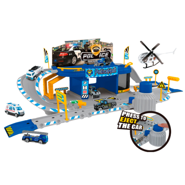 Jucărie interactivă Essa Toys Mechanism Garage Police Hall MH-107 3+ / Gray Blue photo 2 Jucărie interactivă Essa Toys Mechanism Garage Police Hall MH-107 3+ / Gray Blue photo 2