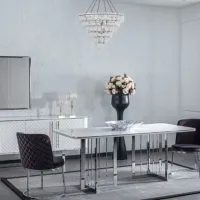 Masă de bucătărie fixă Seskalar Salvador  PAL/ White