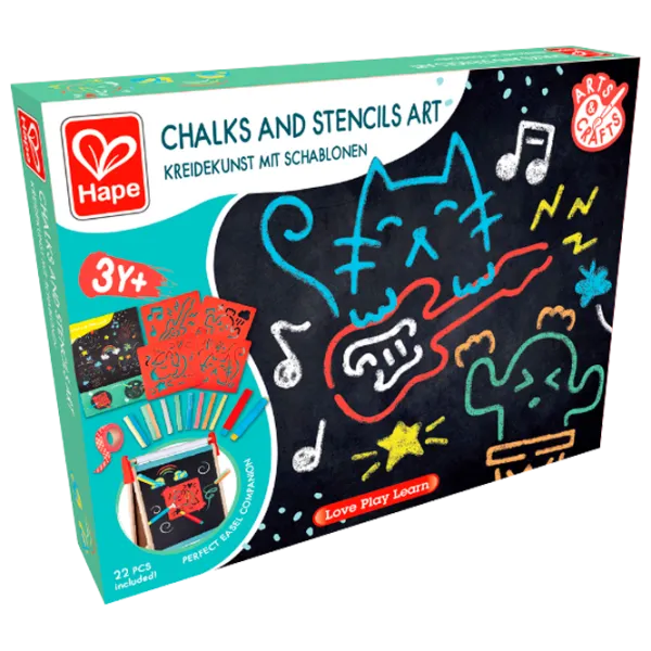 Креативный набор Hape Love Play. Learn Chalks and Stencils Art E1068 3+ / Разноцветный Красный photo 1 Креативный набор Hape Love Play. Learn Chalks and Stencils Art E1068 3+ / Разноцветный Красный photo 1